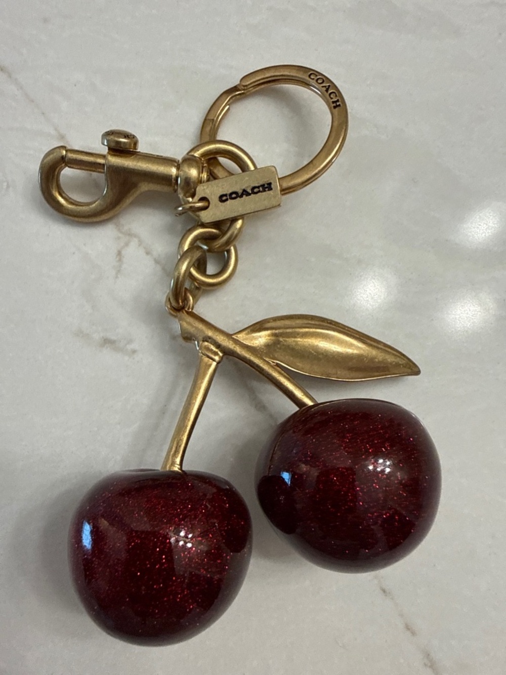 Coach Cherry bag charm